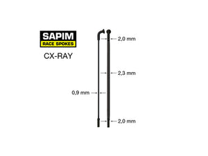 SAPIM CX-RAY SPOKE & DOUBLE SQUARE ALLOY NIPPLE
